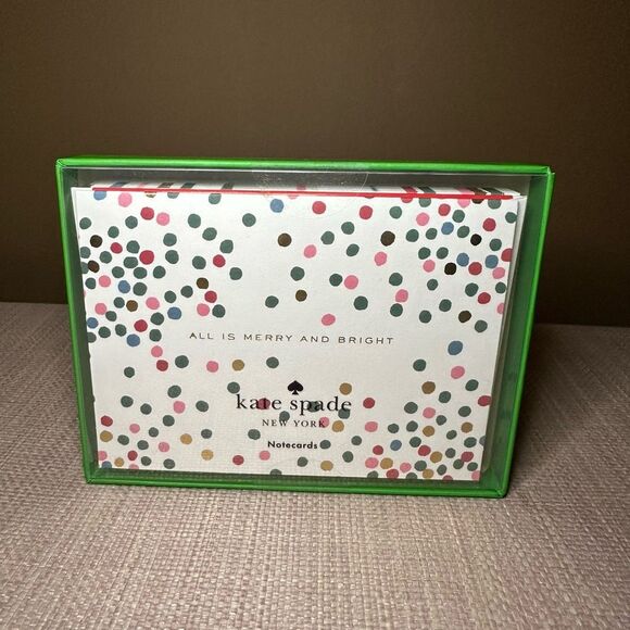 kate spade | Party Supplies | Kate Spade Christmas Confetti Dot Note ...